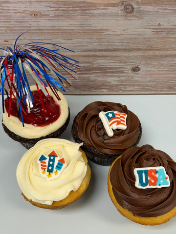1 Dozen Fourth of July Cupcakes In-store Pickup