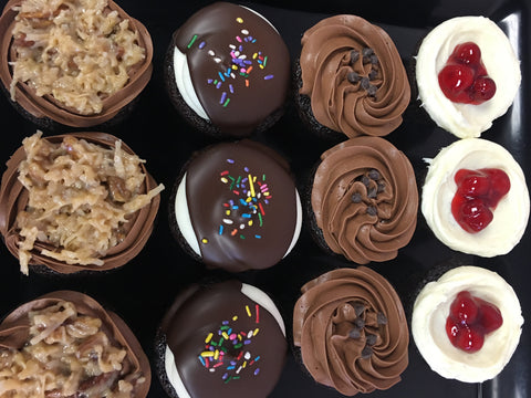 1 Dozen "Chocolate Lovers" Cupcakes Local Delivery