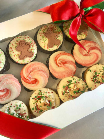 1 Dozen Christmas Flavors Cupcakes Local Delivery